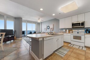 Dishwasher/garbage disposal/electric range and microwave