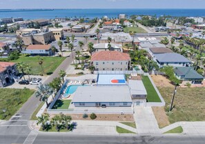 Aerial view of the property