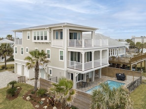 Aerial View with Oceanfront Pool
