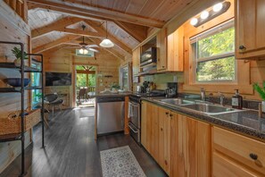 Fully stocked kitchen