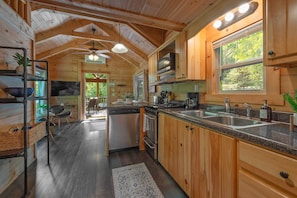 Fully stocked kitchen