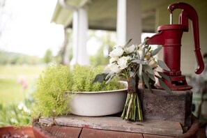 Step back in time on the farmhouse front porch