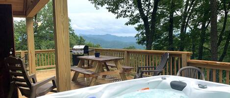 Exterior hot tub view