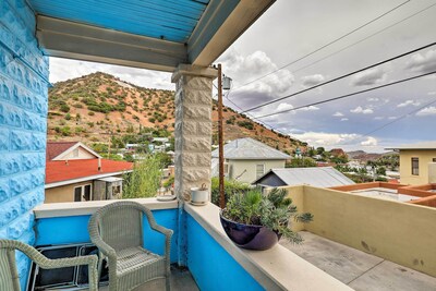 Take in views of Old Bisbee from the private deck of this vacation rental unit.