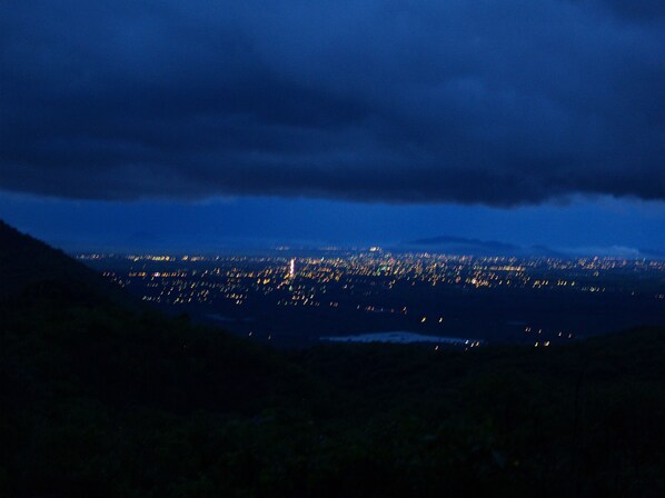 View from terrace at night