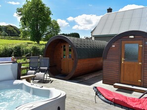 Cedar-clad cylindrical ’Hobbit-style’ pod | Rivendell Glamping Pod - Well Farm Holiday Cottages, Holsworthy, near Launceston