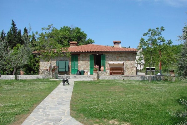 House entrance and garden