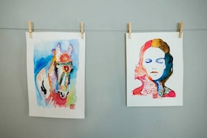 Local water color artist provided us with some color!