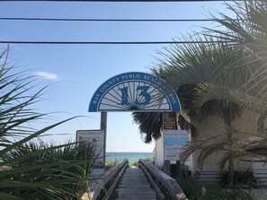 Public beach access near home. 0.2 miles from home