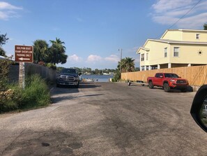 Dolphin boat launch with pier in neighborhood 