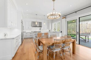 Custom designed kitchen w/ two sinks, Wolf Stove and three ovens