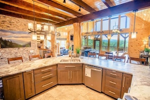 Huge Gourmet Kitchen W/ Beautiful Mountain View & Space to Gather