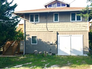 Street side view of the house. 