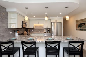 Brand-new kitchen with stainless appliances