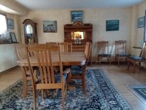 The dining room. 