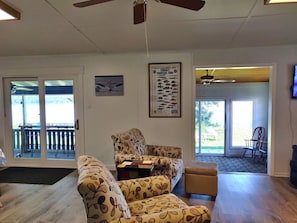 View of lake from living room