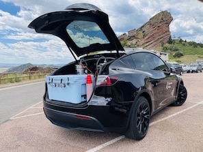 Ask about our Tesla SUV rentals and our dual-tap JockeyBox Kegerator rentals!