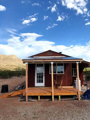 Tin roofed cabin waiting for you!