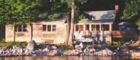 lakeside view of house