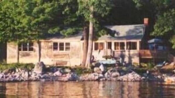 lakeside view of house