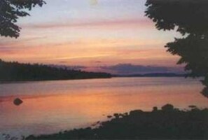 view up lake from lakeside porch