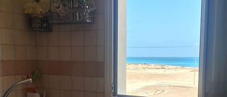 Sea view from the kitchen window and the balcony