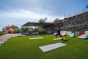 Grassed relax and games area