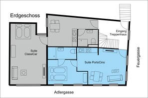 Suite PortoCino, 45qm, 1 Schlafzimmer, max. 4 Personen