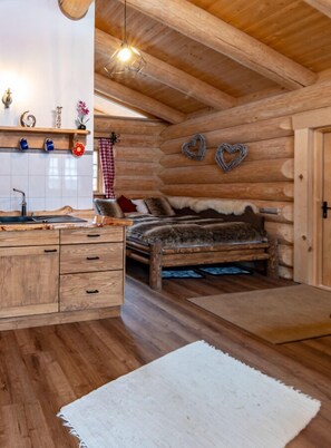 Chalet Auszeit (45qm) mit großer Sonnenterrasse-Chalet Auszeit