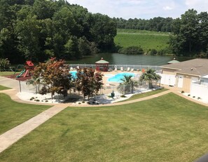 Two pools  and playground 