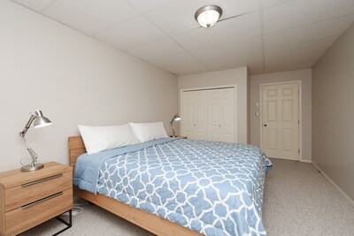 Large 2 bdrm, private, all new modern furniture with access to gorgeous gardens