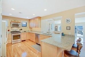 Kitchen with granite counters