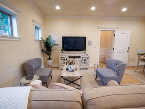 Living area to designed with comforting decor to feel as if at home.
