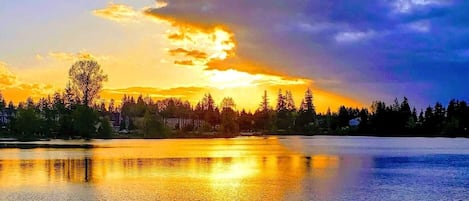 Sunrise across the lake