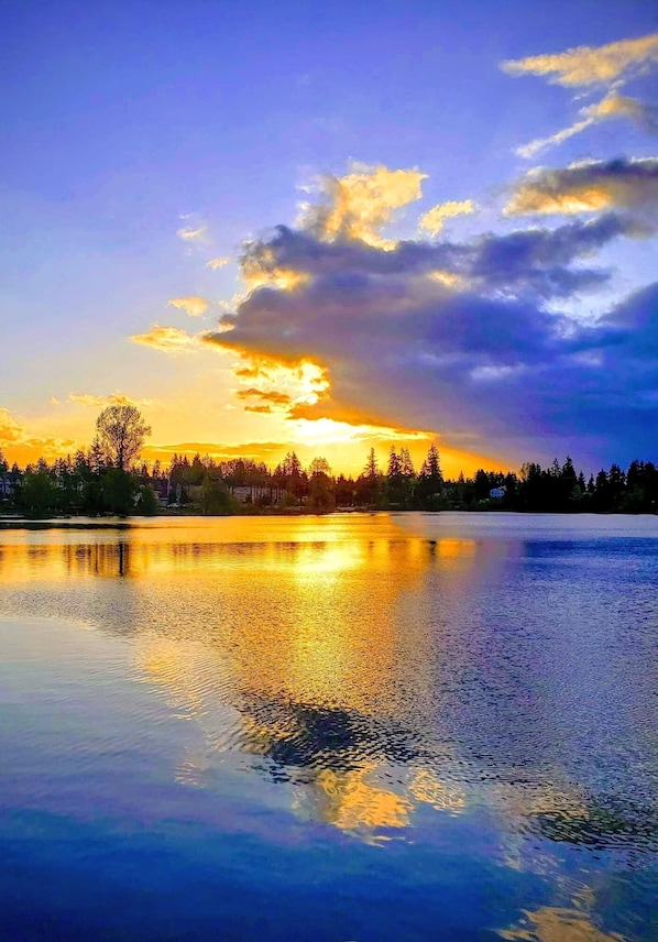 Sunrise across the lake