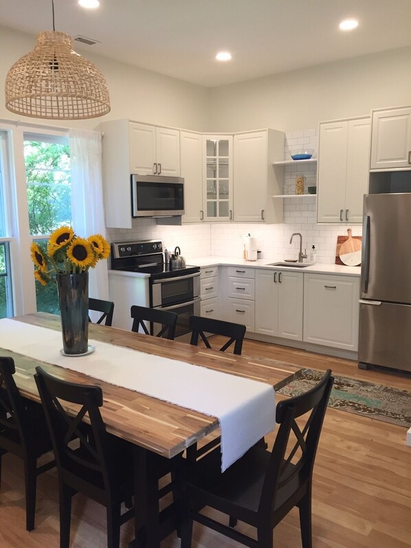 New kitchen and appliances.  