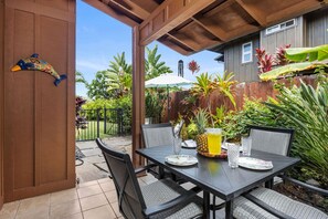 Outdoor dining area