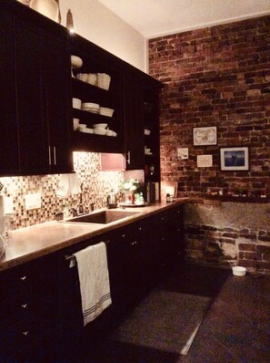Large galley kitchen with Jenn Aire appliances 