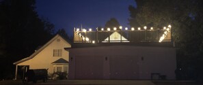 view at night from parking area