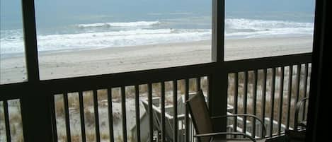 Enjoy the ocean view from the balcony