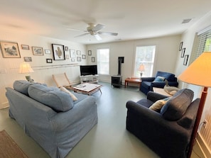 Living Room with TV, First Floor