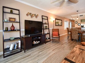 Flat screen TV in the living room.