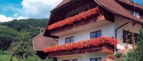 The guesthouse "Haus Wussler" with 3 holiday rentals of different sizes.