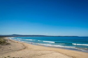 Main Beach , Pambula . Surf Club and Patrolled Beach