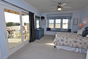 Primary Bedroom with Relaxing, Water Views and Private Entrance to Deck