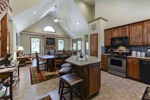 Open Kitchen  Area - Make Lake Side Lodge Your Home Away From Home