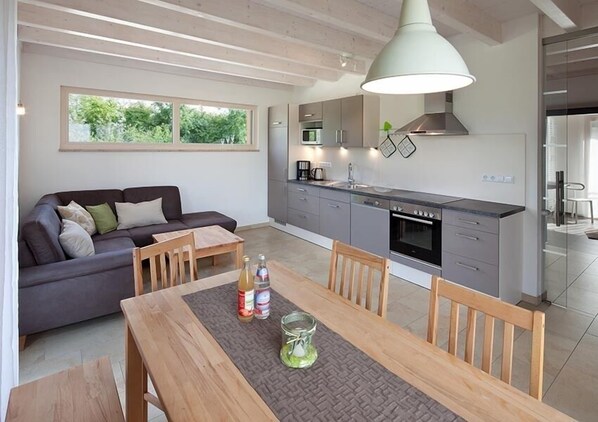 Ferienwohnung Wörnitzstube mit direktem Zugang zur Terrasse