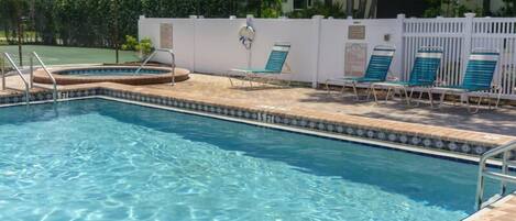 Two pools and two whirlpool spas, open daily 8:00 AM - 10:00 PM.