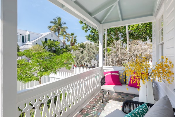 Perfect porch for people-watching.