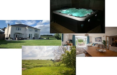 Beautiful home with hot tub, large gardens close to Worcester & Malvern sleep 12